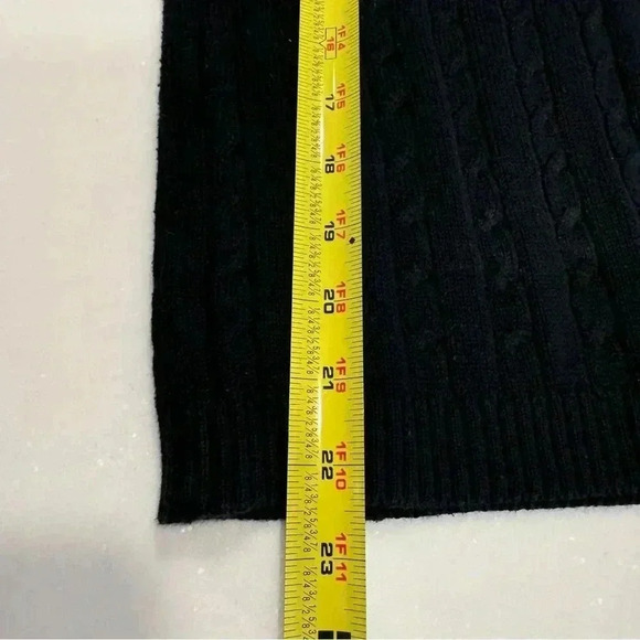 525 America Revolve Brand Women’s Cable Knit Polo Sweater Size M Black - Picture 5 of 7